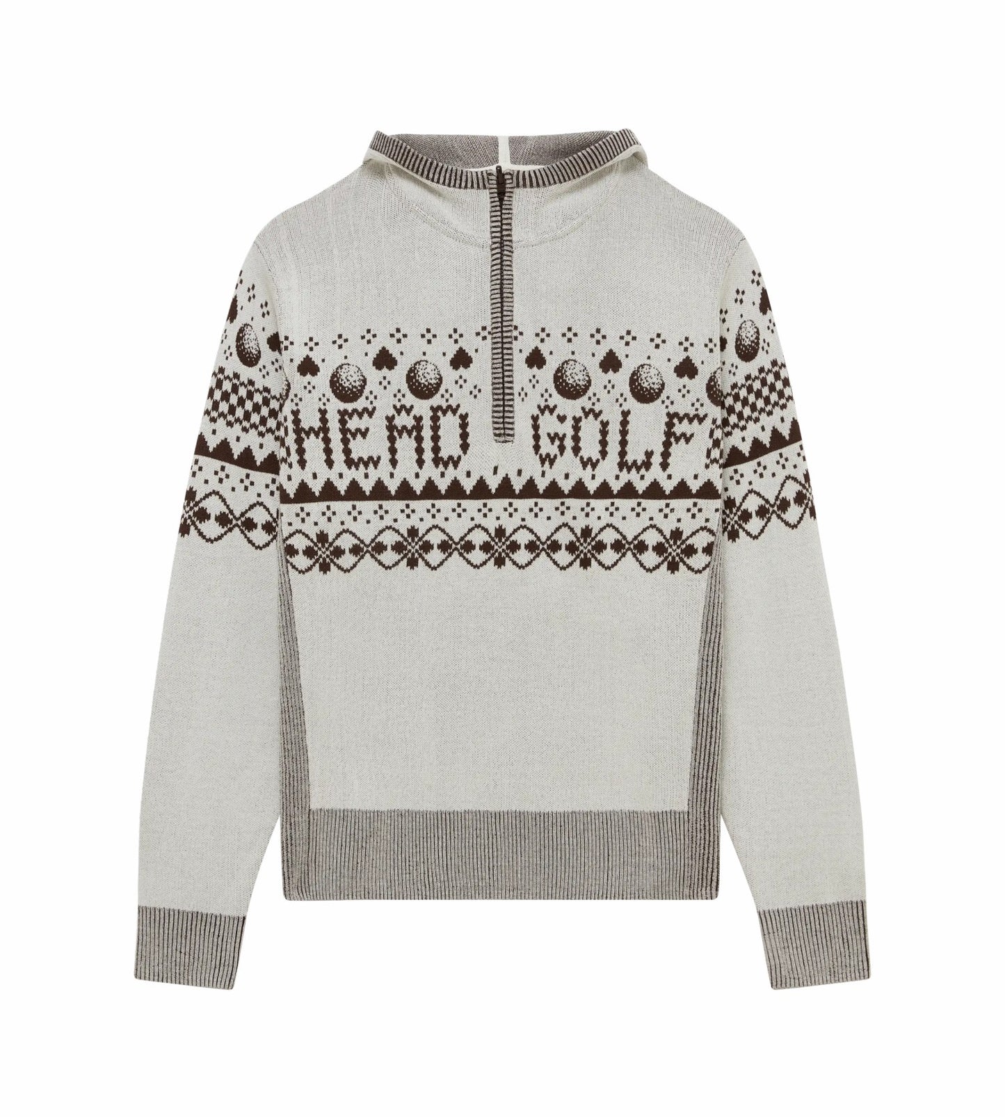 Head Golf Mens Knit Zip Hoodie - Cream