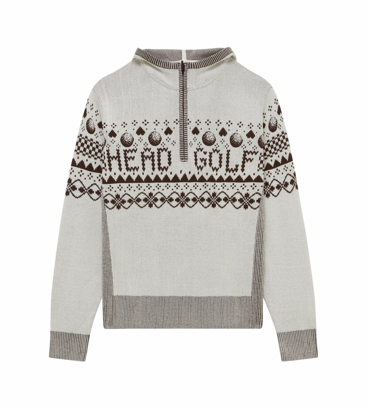 Head Golf Mens Knit Zip Hoodie - Cream