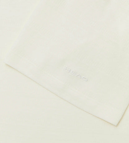 Head Golf Mens Tonal Jacquard Tee - Cream