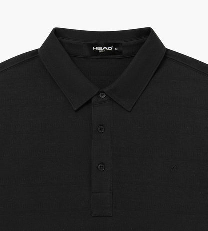 Head Golf Mens Tonal Jacquard Polo - Black