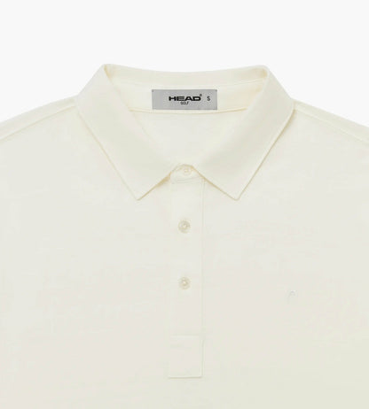 Head Golf Mens Tonal Jacquard Polo - Cream