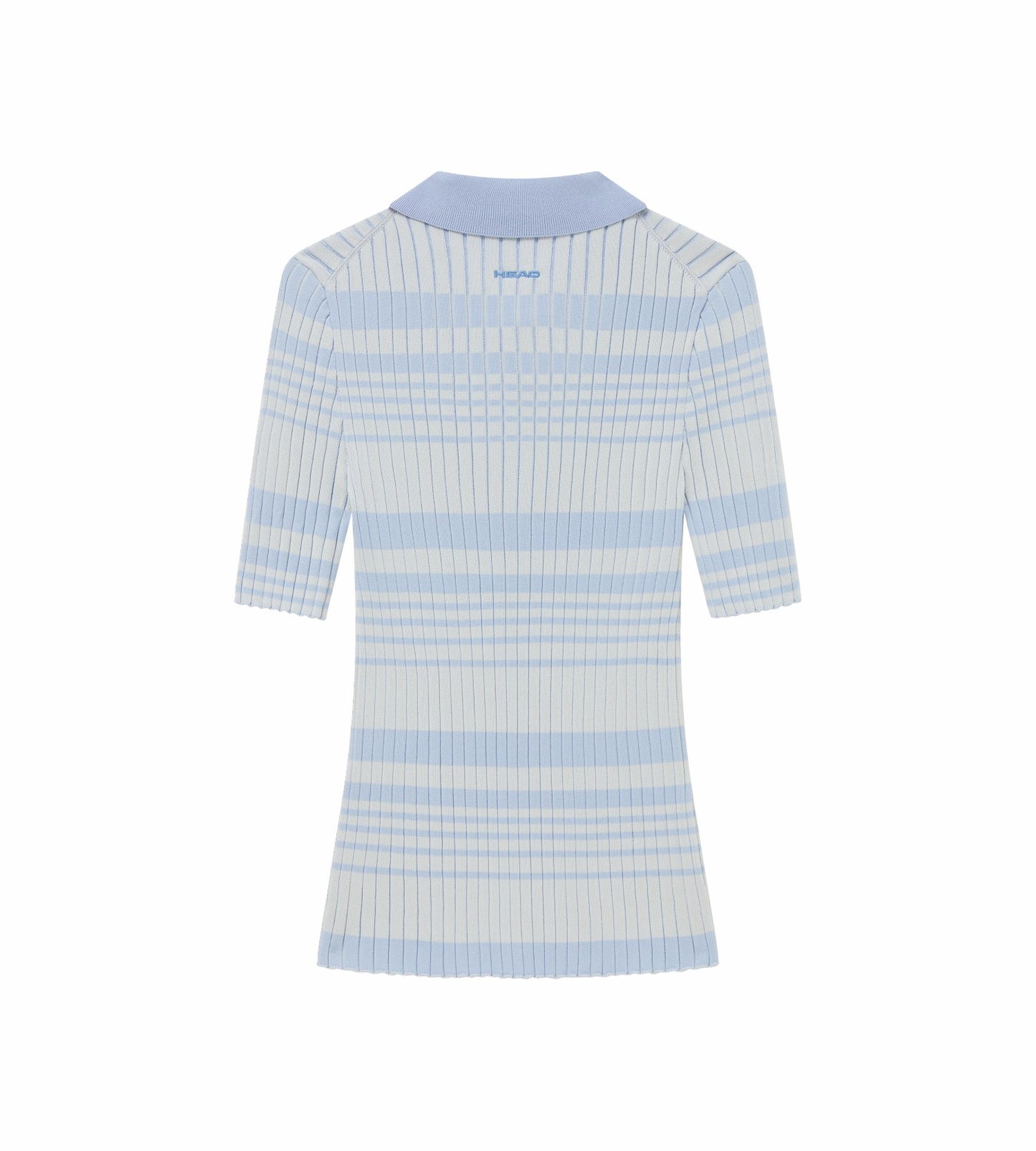 Head Golf Womens Check Knit Polo - Blue-check