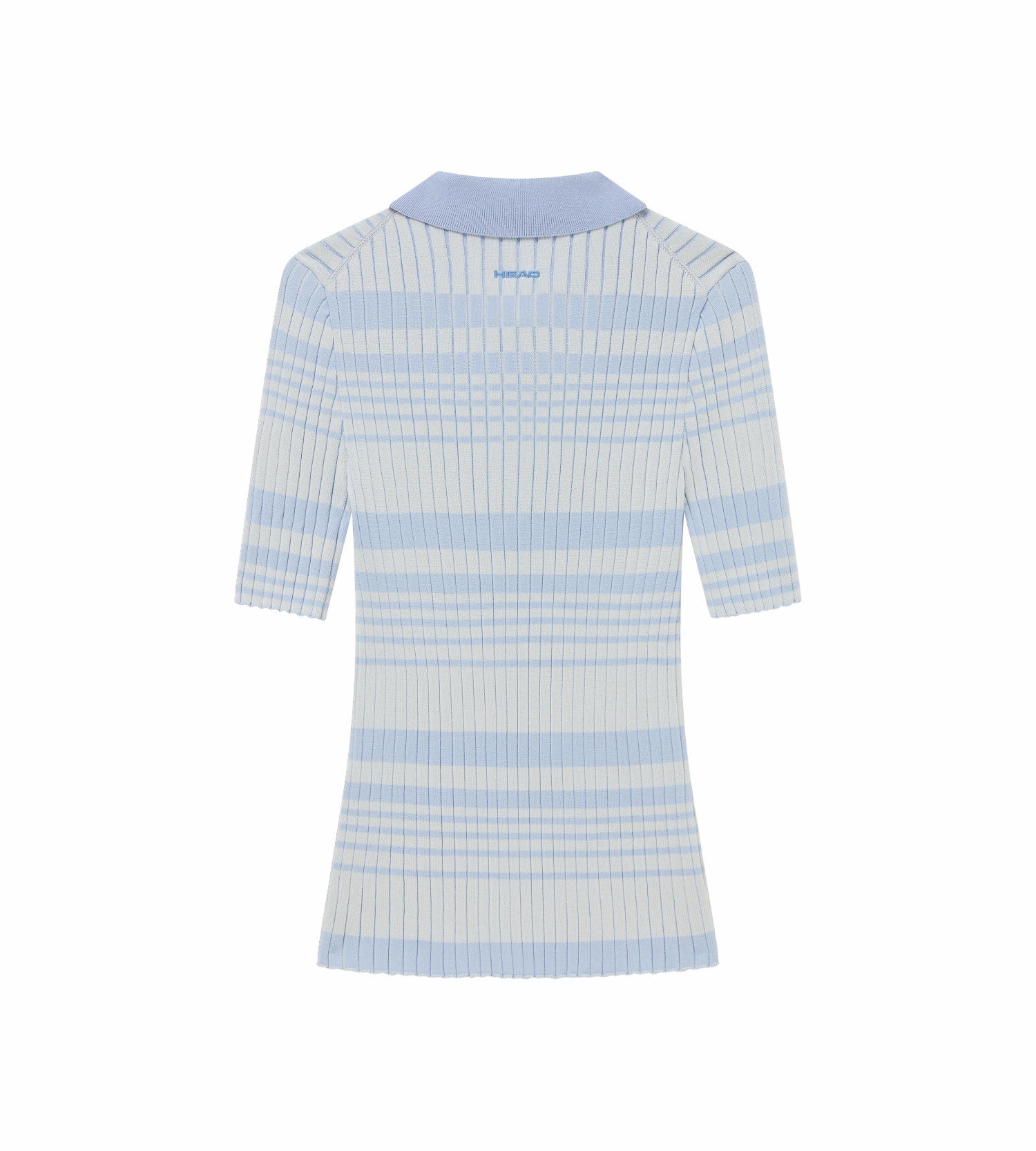 Head Golf Womens Check Knit Polo - Blue-check