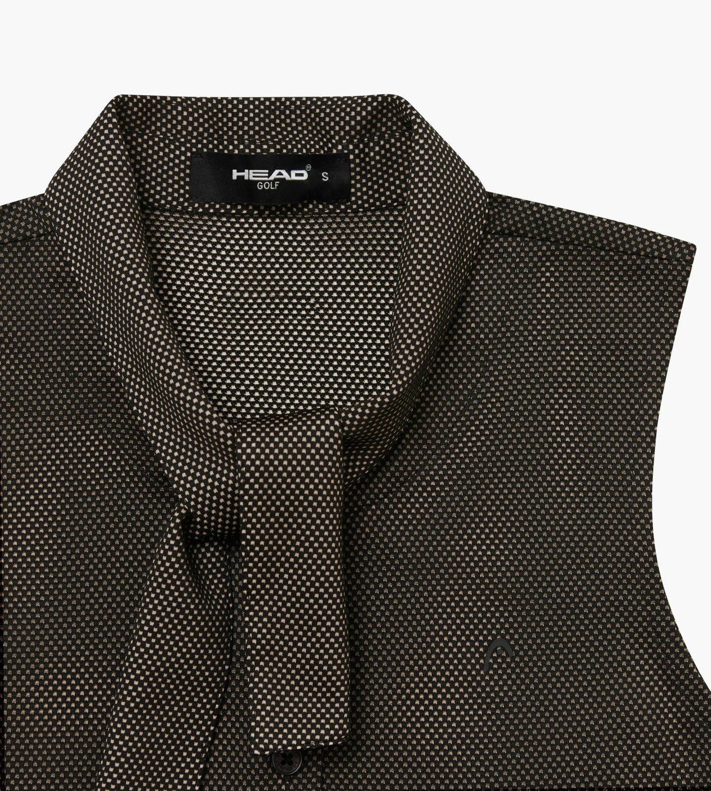 Head Golf Womens Tie Collar Top - BROWN/MESH