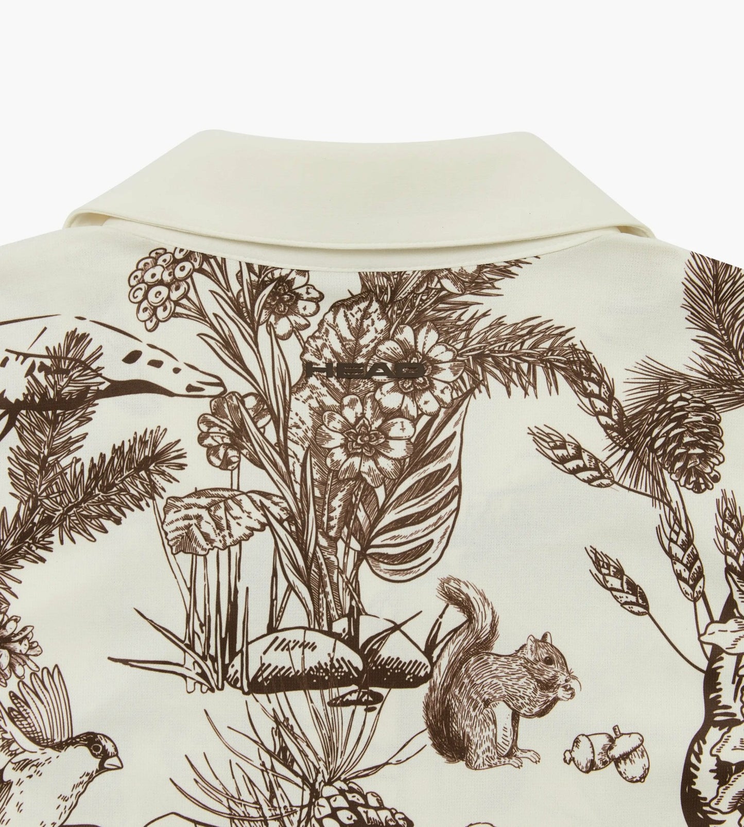 Head Golf Womens Tie Collar Top - Brown-Botanical