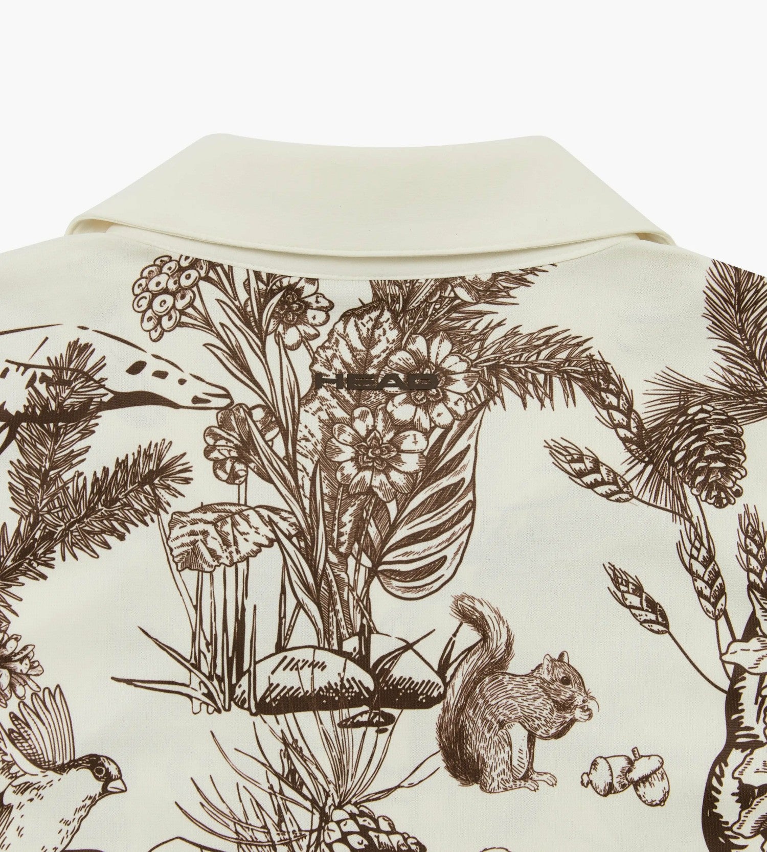 Head Golf Womens Tie Collar Top - Brown-Botanical