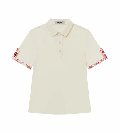 Head Golf Womens Roll Sleeve Polo - Cream