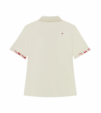 Head Golf Womens Roll Sleeve Polo - Cream