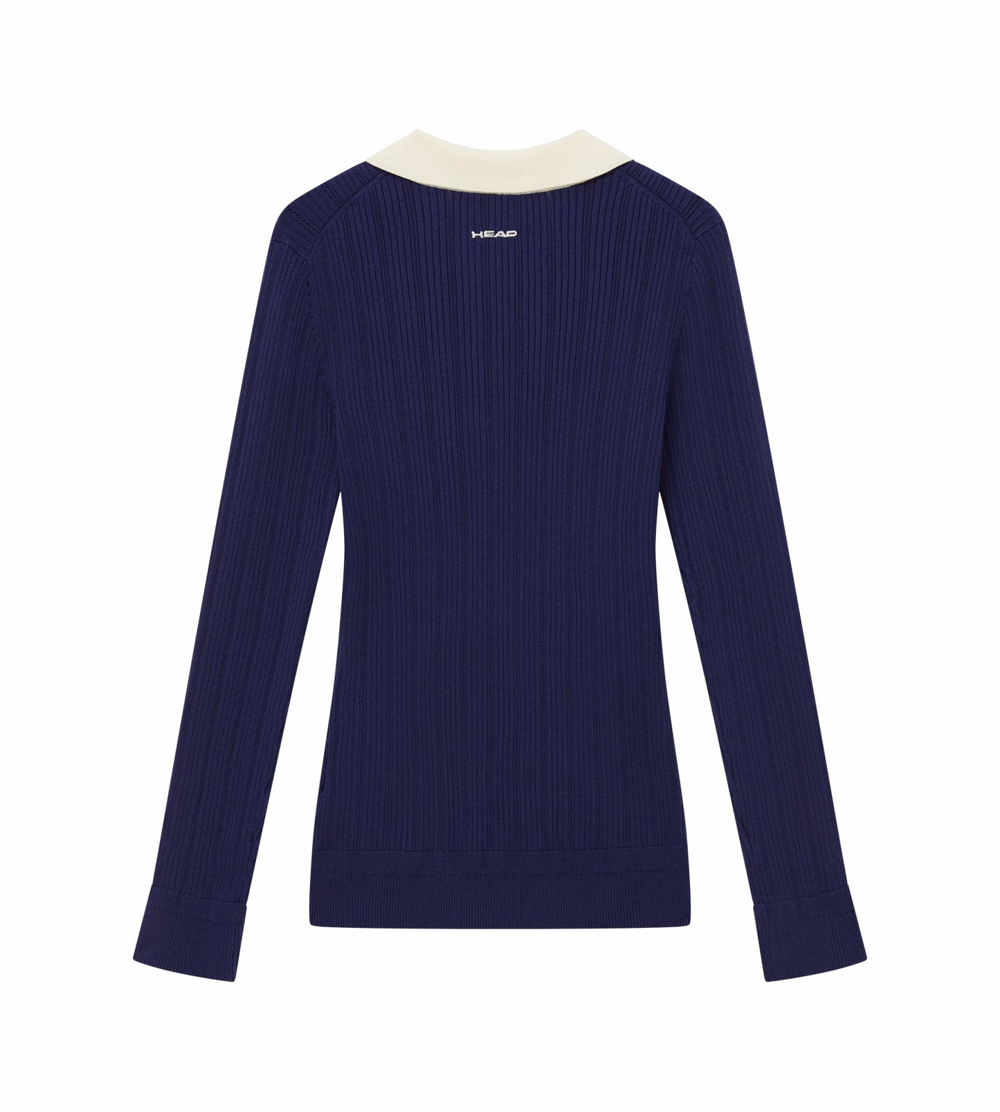Head Golf Womens Long Sleeve Pointelle Knit Polo - Navy