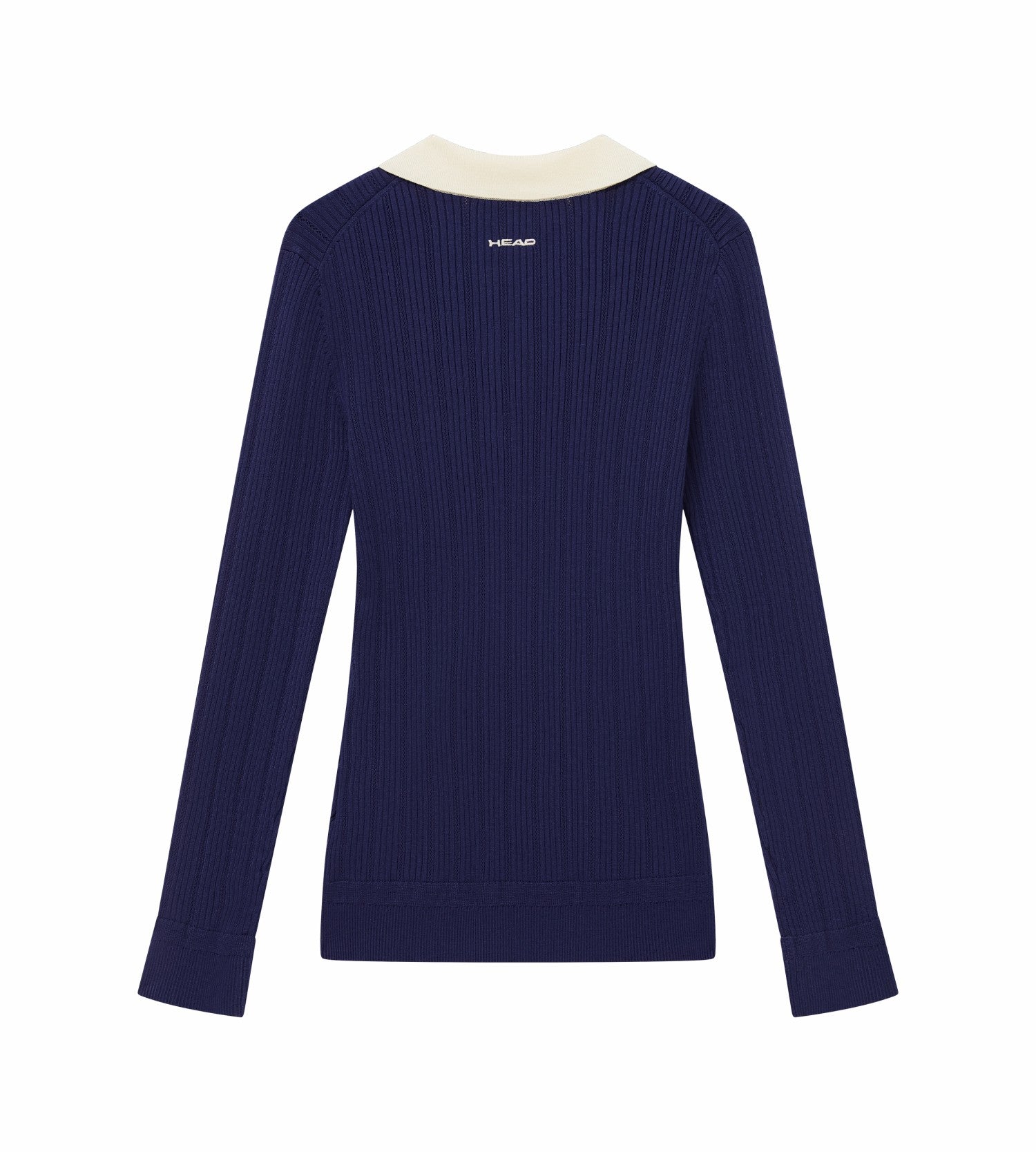 Head Golf Womens Long Sleeve Pointelle Knit Polo - Navy