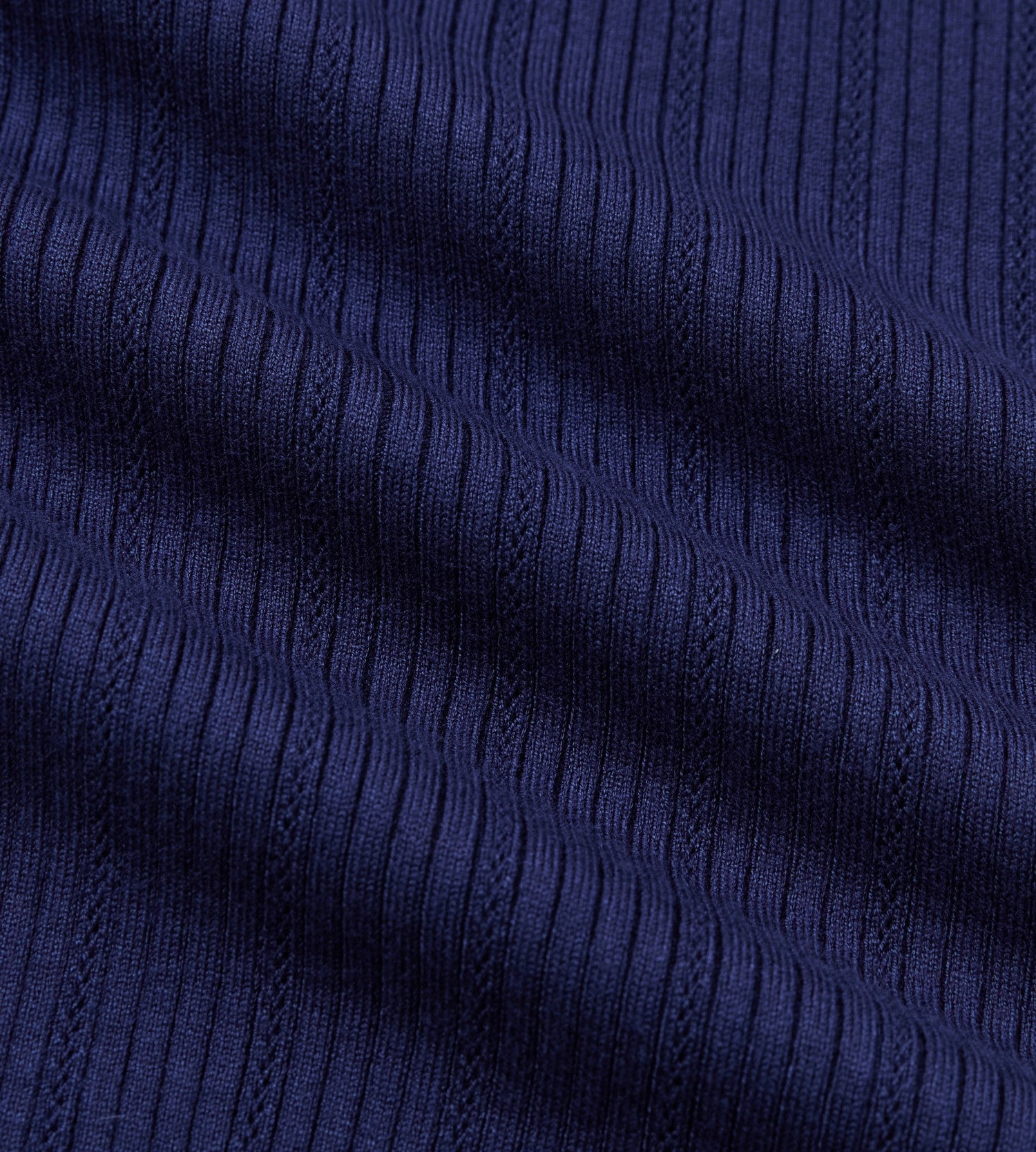 Head Golf Womens Long Sleeve Pointelle Knit Polo - Navy