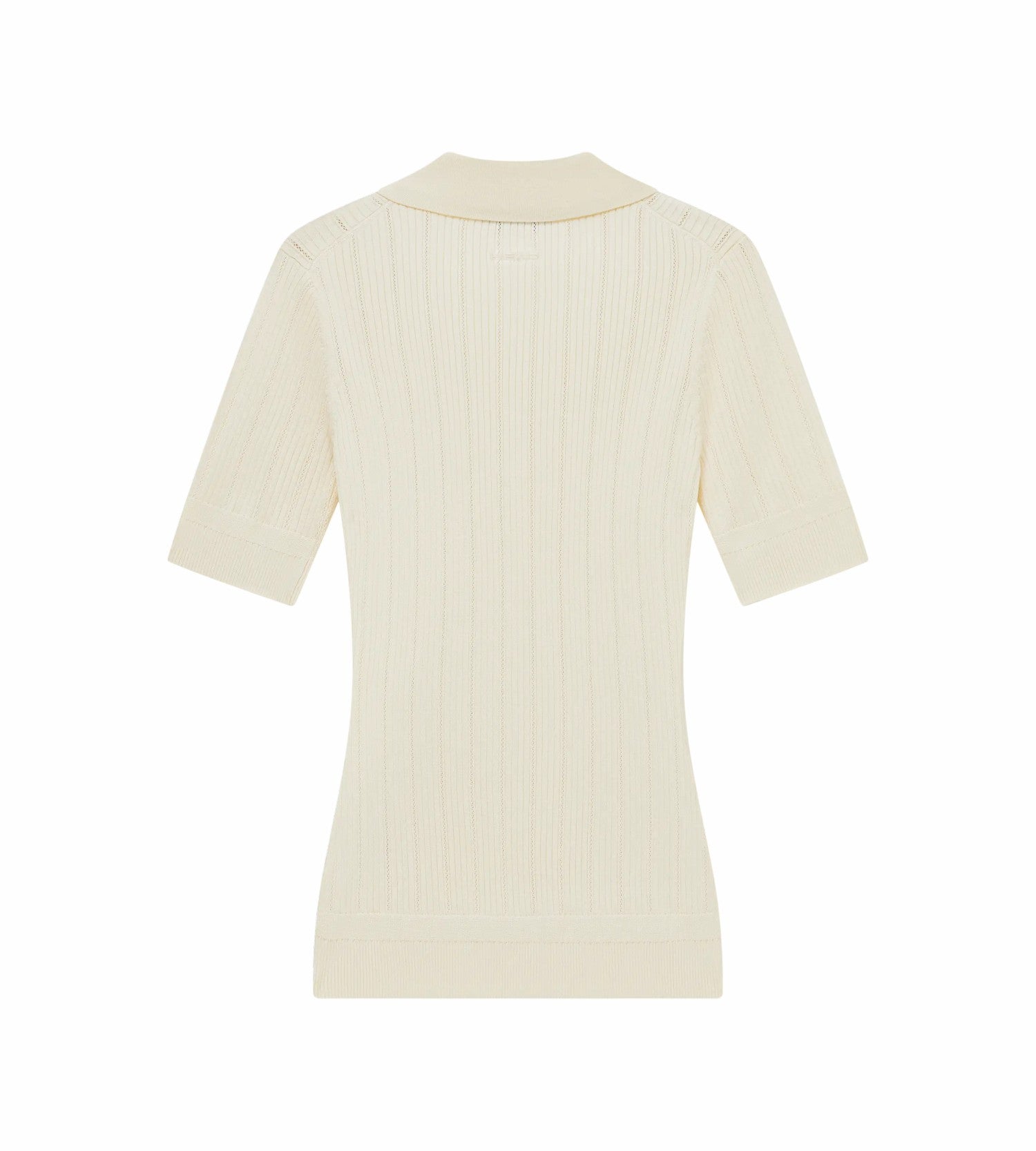 Head Golf Womens V Neck Pointelle Knit Polo - Cream