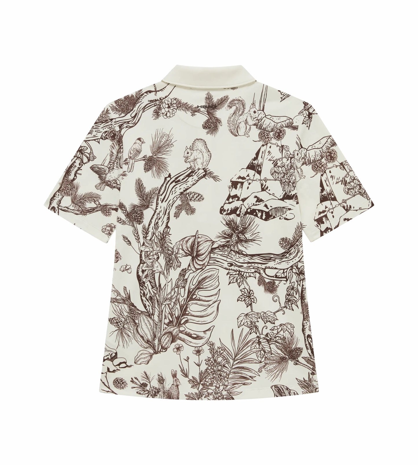 Head Golf Womens Printed Polo - Brown-Botanical