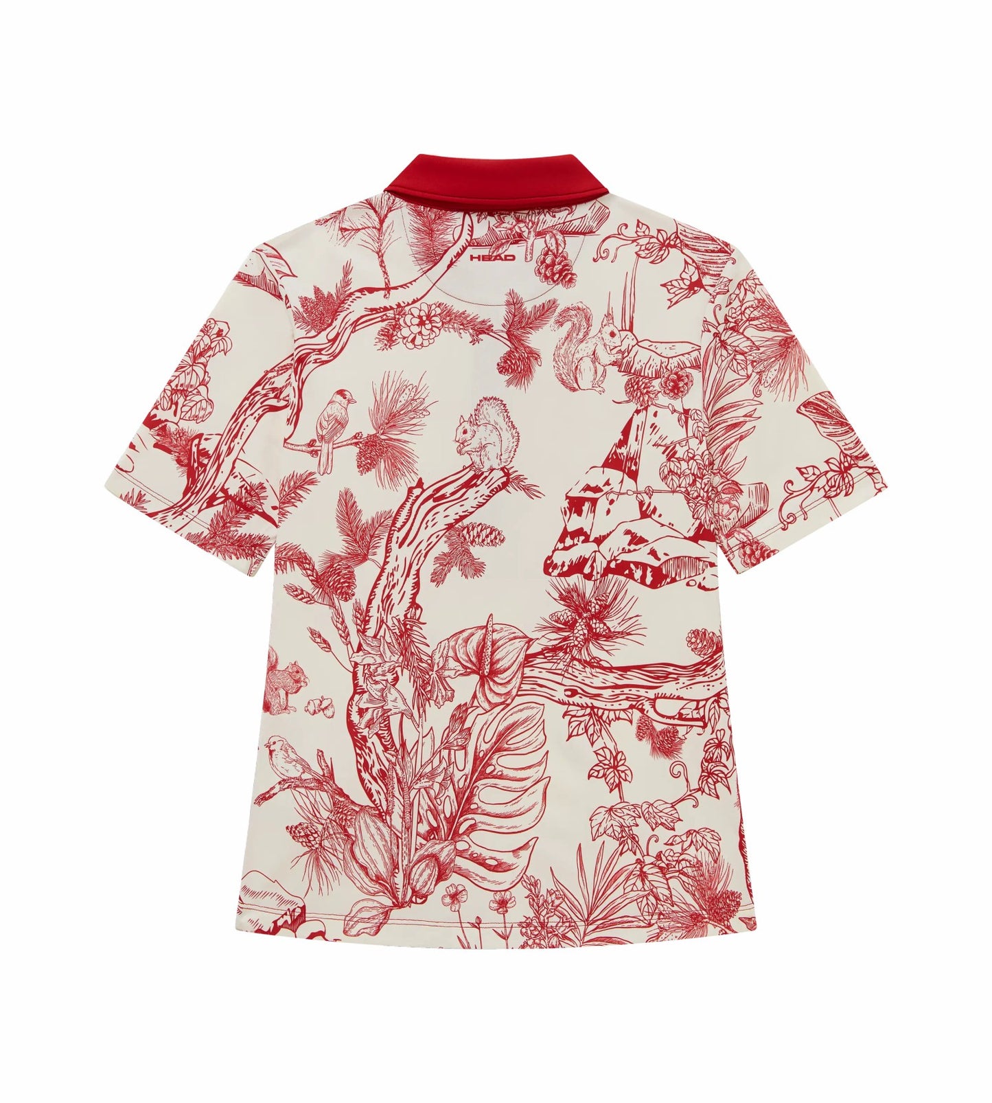 Head Golf Womens Printed Polo - Red-Botanical