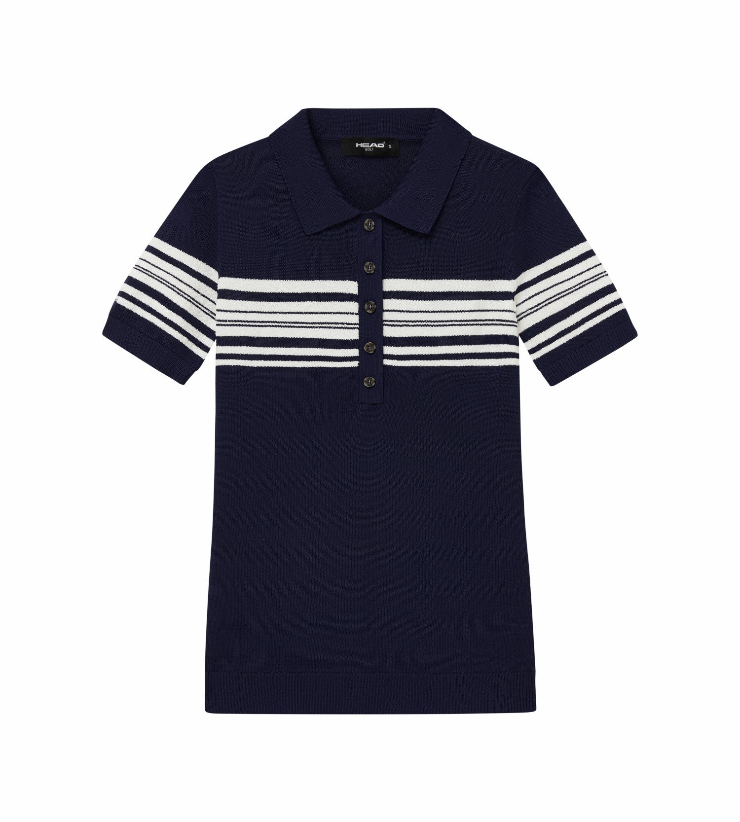 Head Golf Womens Stripe Knit Polo - Navy