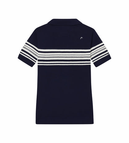 Head Golf Womens Stripe Knit Polo - Navy