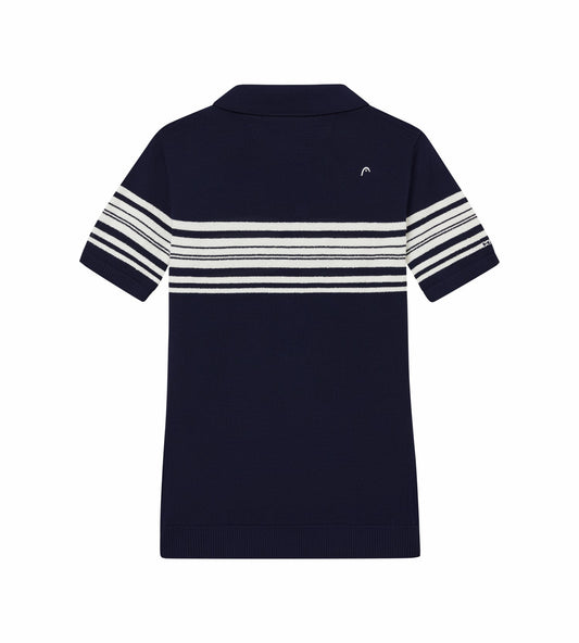 Head Golf Womens Stripe Knit Polo - Navy