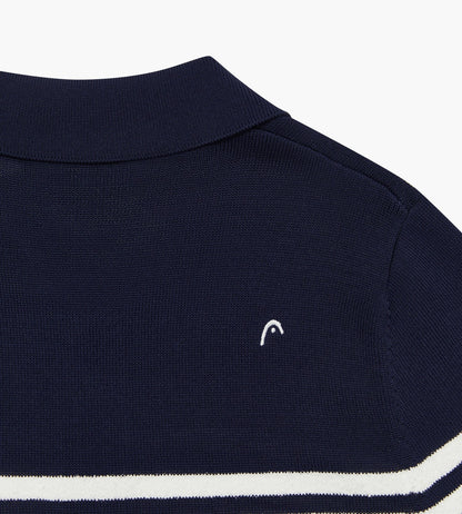 Head Golf Womens Stripe Knit Polo - Navy