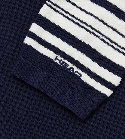 Head Golf Womens Stripe Knit Polo - Navy