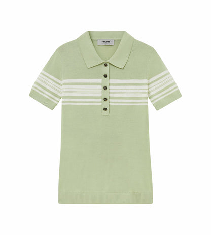 Head Golf Womens Stripe Knit Polo - Mint