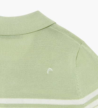 Head Golf Womens Stripe Knit Polo - Mint