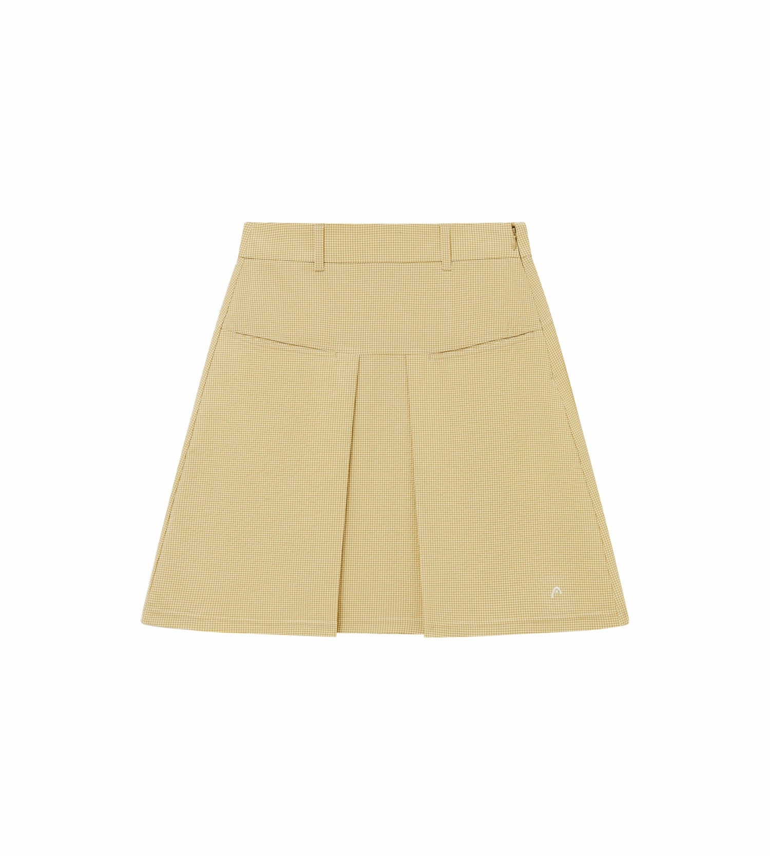 Head Golf Yoke Pleat Skirt - CREAM/KHAKI