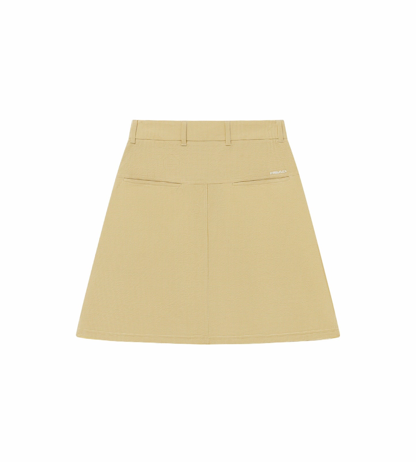 Head Golf Yoke Pleat Skirt - CREAM/KHAKI