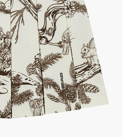 Head Golf Womens Pleat Skirt - Brown-Botanical