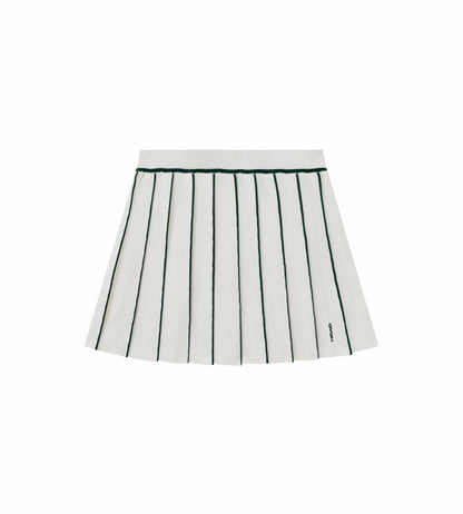 Head Golf Knit Pleat Skirt - White