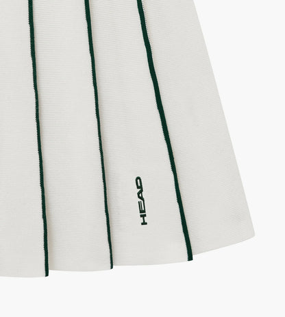 Head Golf Knit Pleat Skirt - White