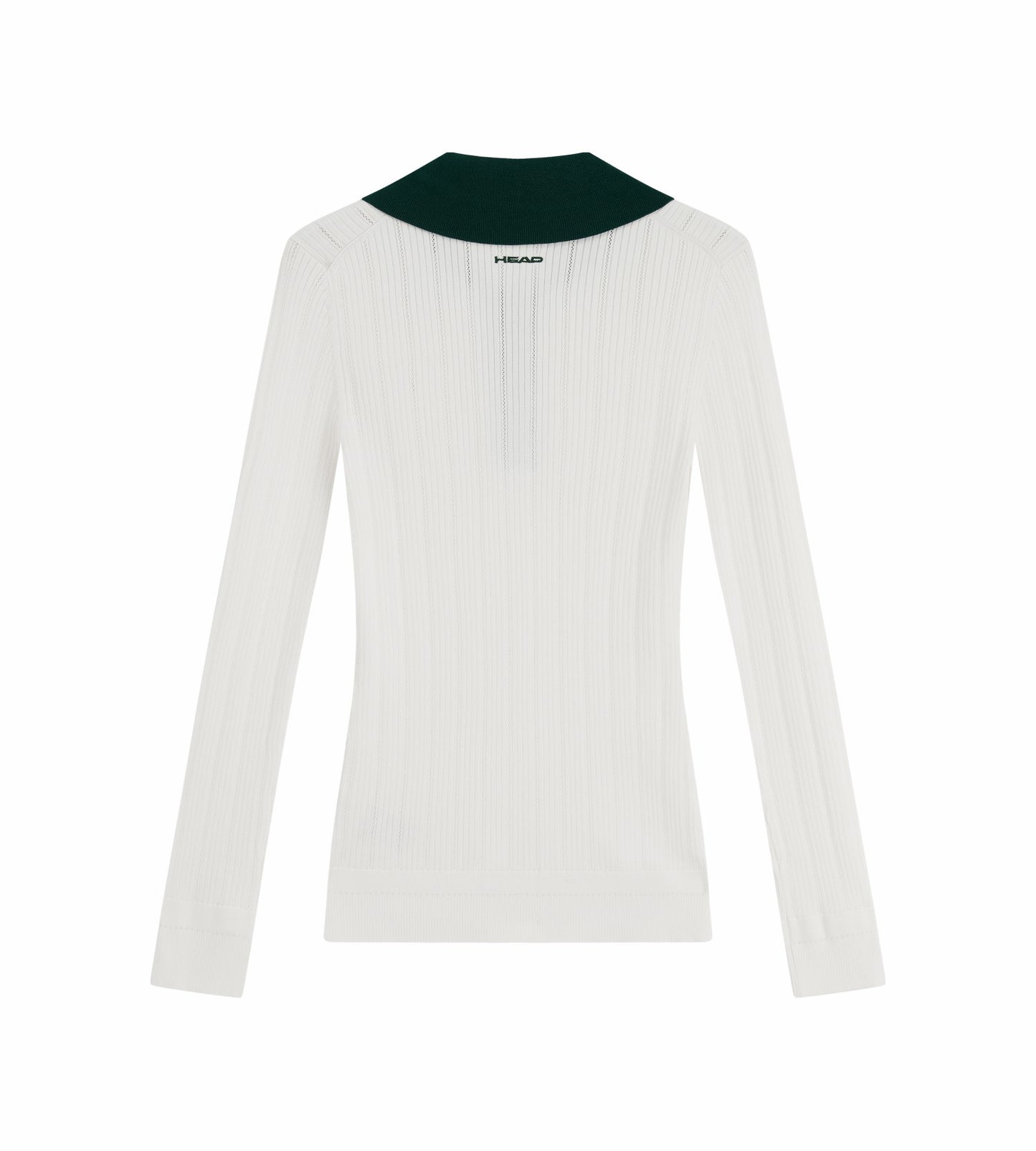 Head Golf Long Sleeve Pointelle Knit Polo - White