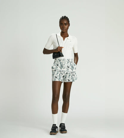 Head Golf V Neck Pointelle Knit Polo - White