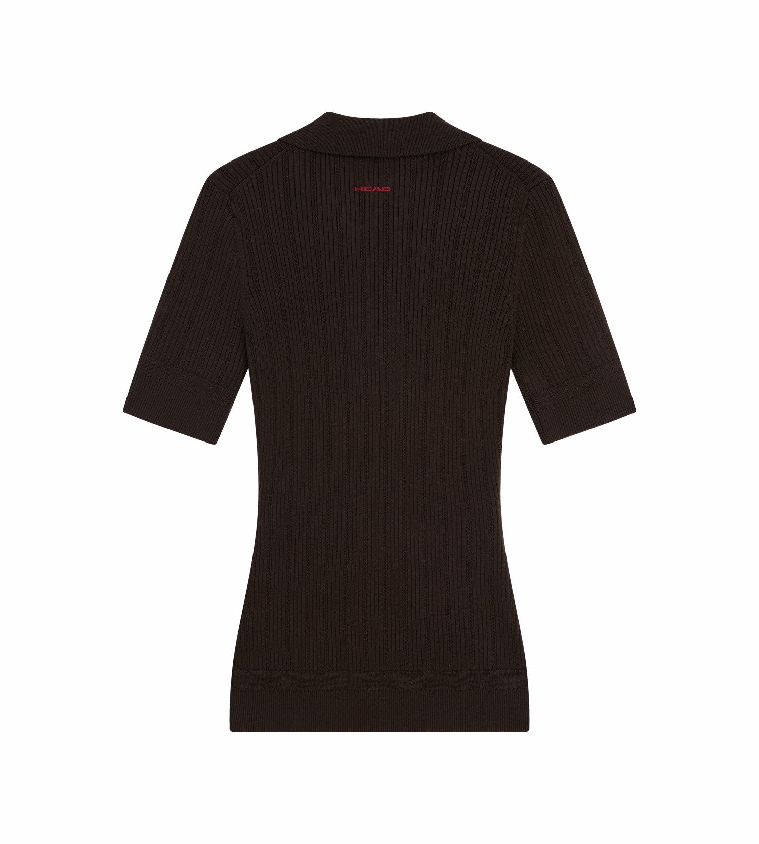 Head Golf V Neck Pointelle Knit Polo - Brown