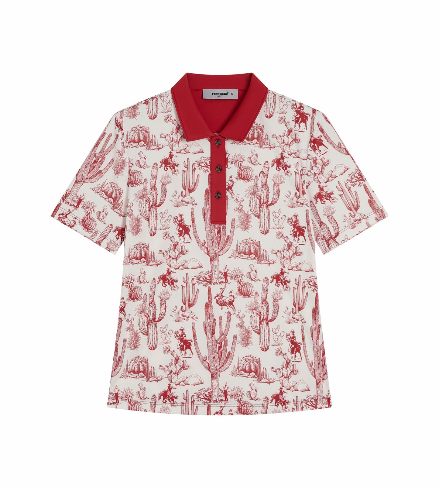 Head Golf Printed Polo - Red-Cactus