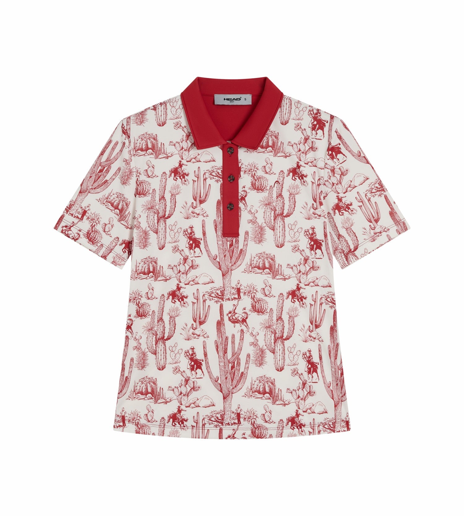 Head Golf Printed Polo - Red-Cactus