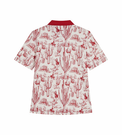 Head Golf Printed Polo - Red-Cactus
