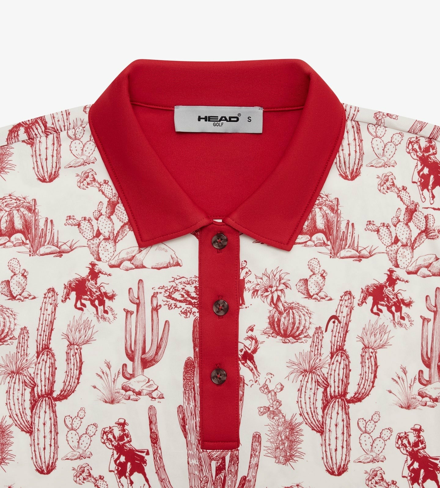Head Golf Printed Polo - Red-Cactus