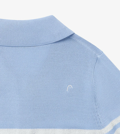 Head Golf Stripe Knit Polo - Blue