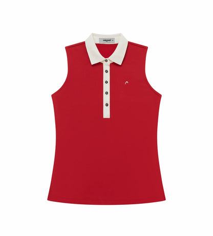 Head Golf Womens Sleeveless Polo - Red
