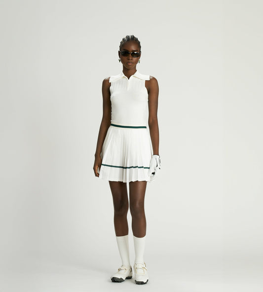 Head Golf Knife Pleat Skirt - White