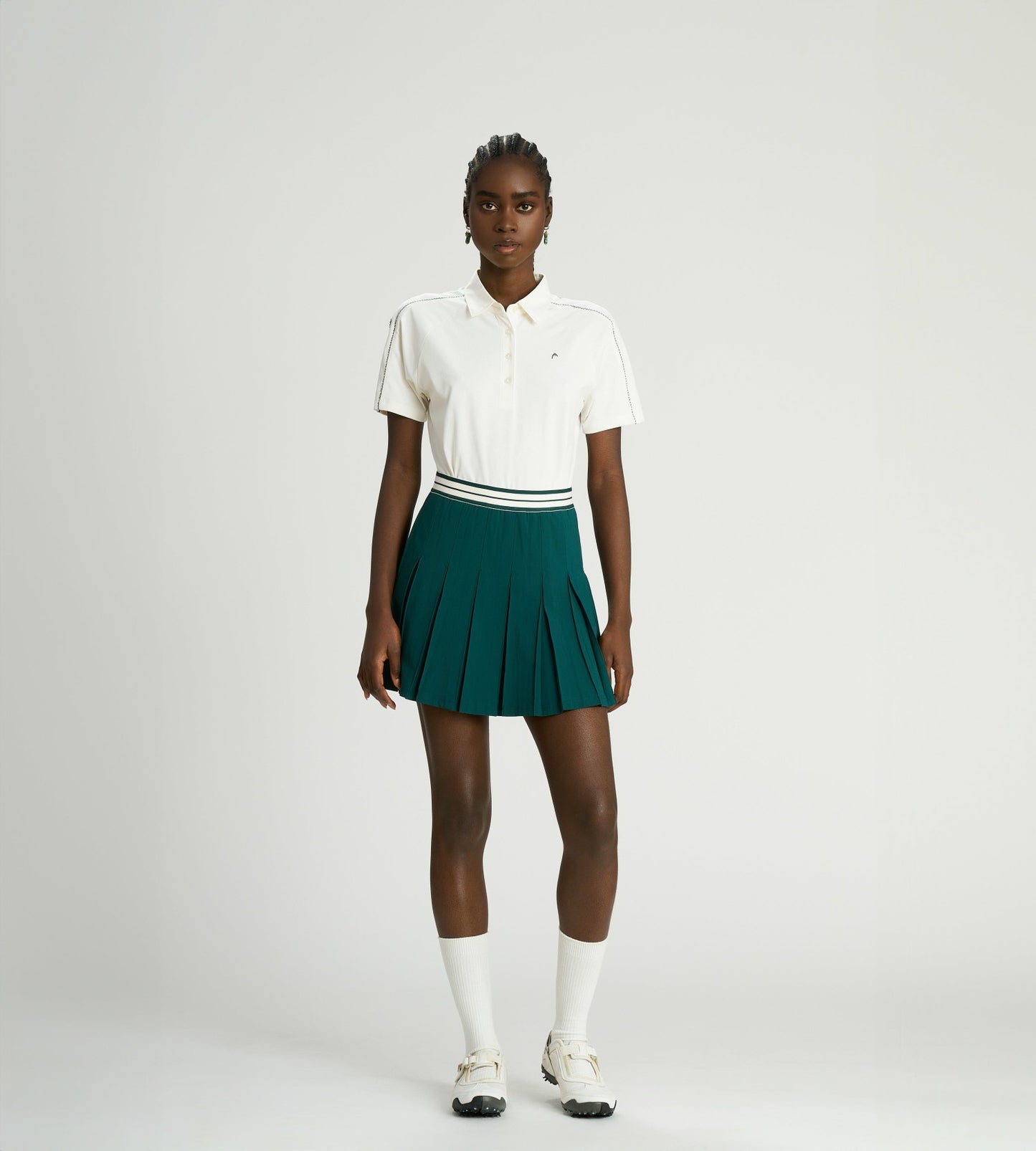 Head Golf Box Pleat Skirt - Green