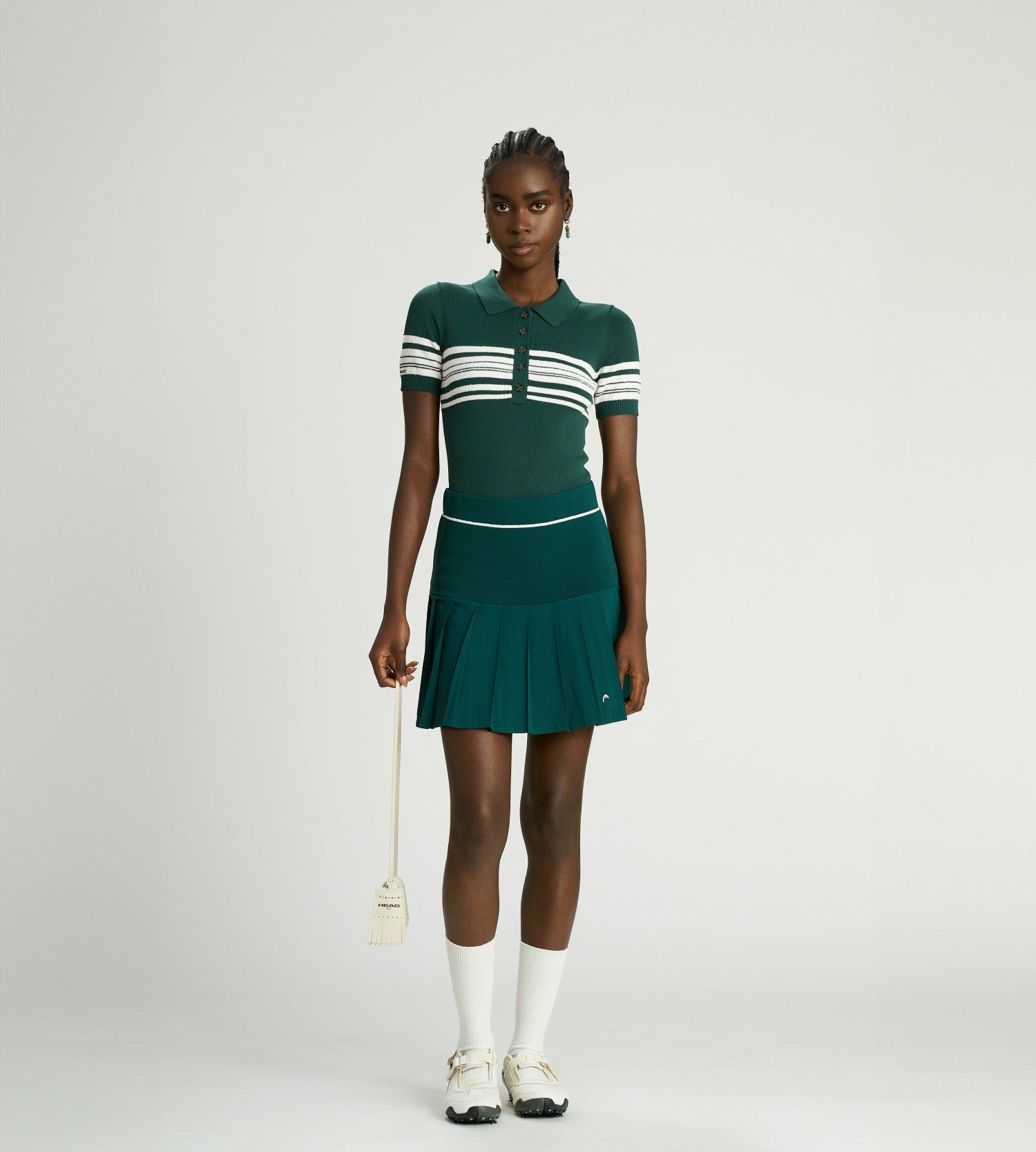 Head Golf Mixed Media Knit Skirt - Green